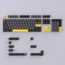 Grey Yellow 104+22 Keys Cherry Profile PBT Doubleshot Keycaps Set for MX Keyboard